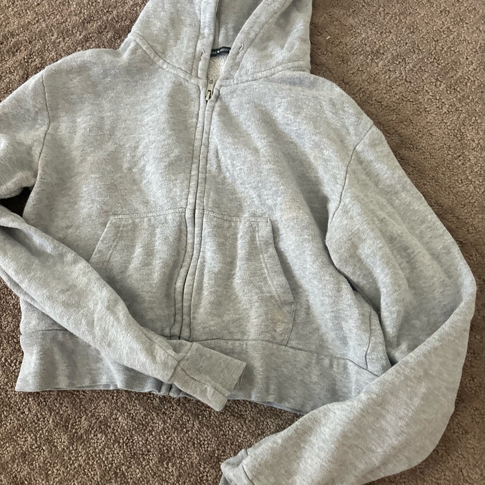Cozy Gray Zip-Up Hoodie